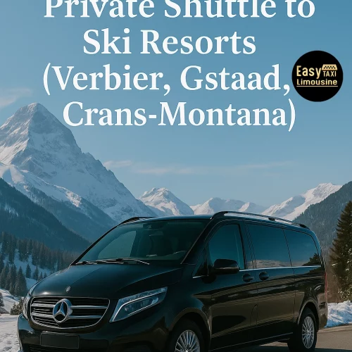 Private shuttle to ski resorts (Verbier, Gstaad, Crans-Montana)